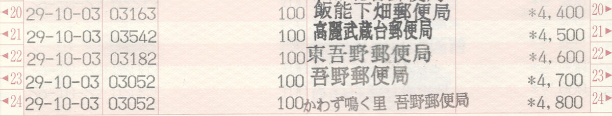 通帳画像