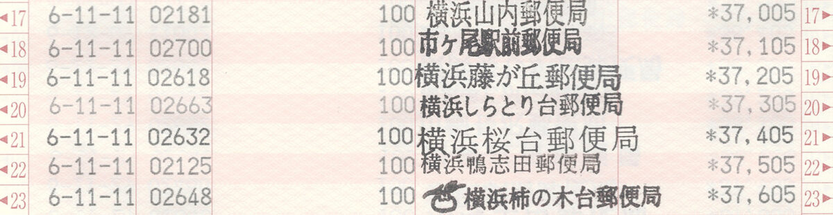 通帳画像