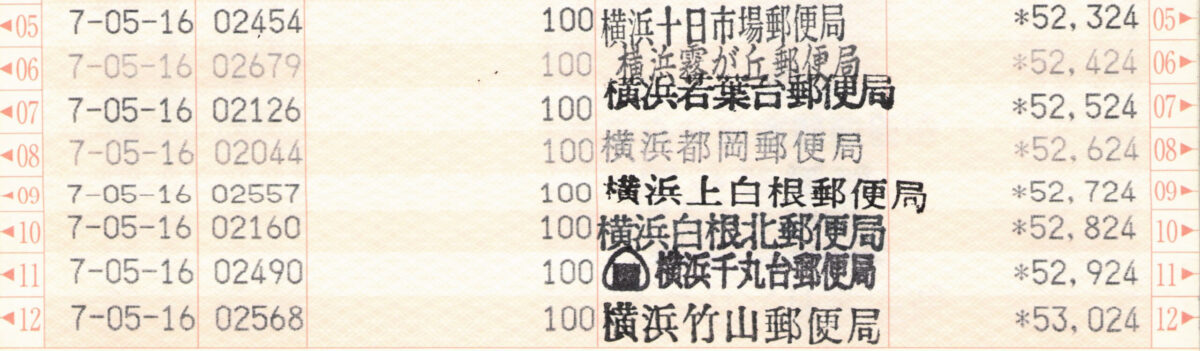 通帳画像