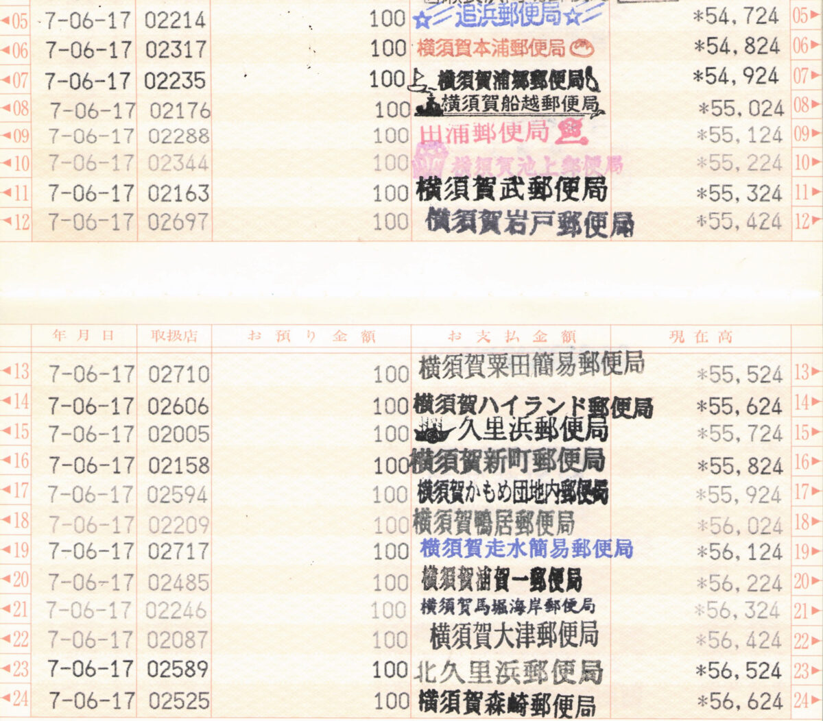 通帳画像